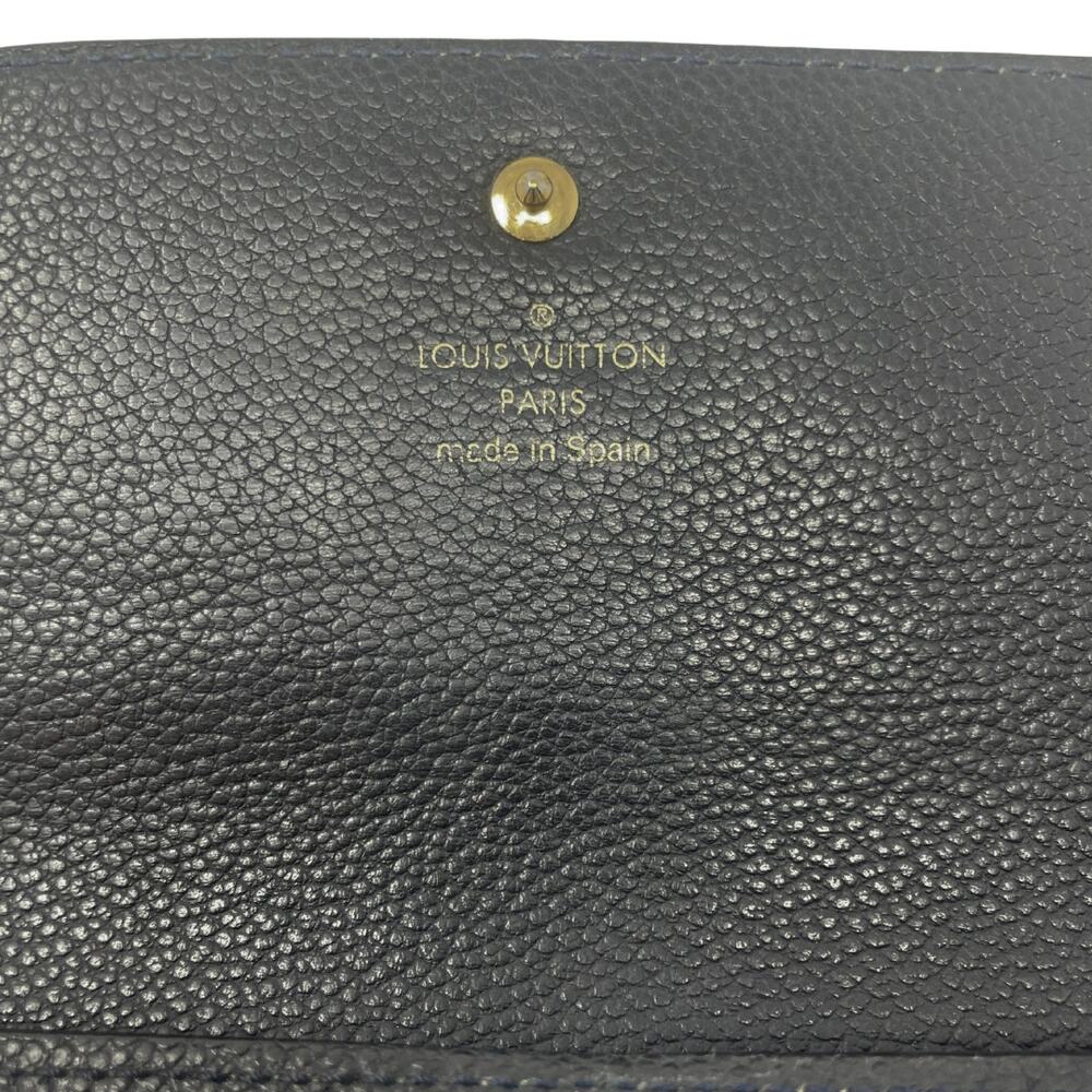 Louis Vuitton Wallet Long Continental LV Empreinte Logo Black Leather Gold Zip - Picture 4 of 8